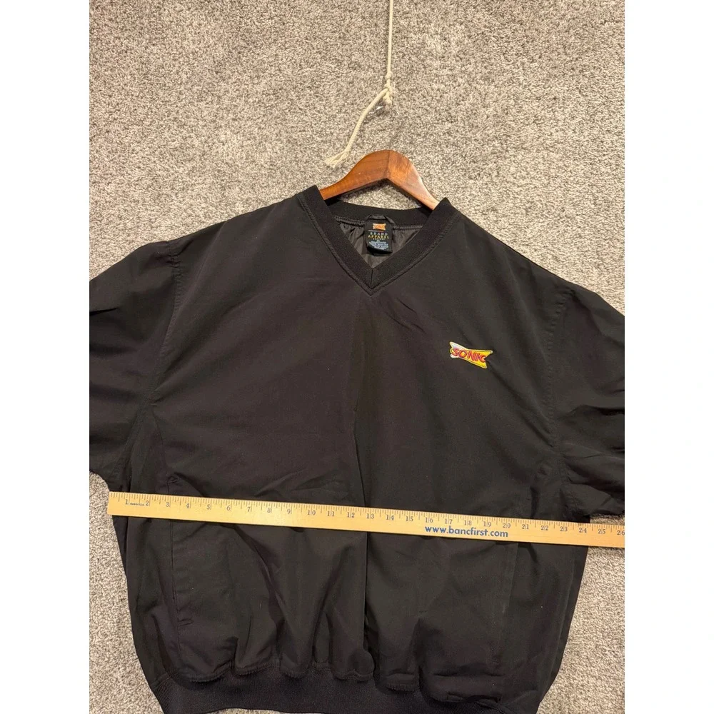 Sonic Windbreaker Pullover Mens XL Black 2004 National Convention V-Neck Jacket